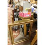 A COLLECTION OF ASSORTED MIRRORS TO INCLUDE GILT FRAMED EXAMPLES (6)