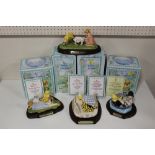 FOUR BOXED LIMITED EDITION ROYAL DOULTON WINNIE THE POOH FIGURES -EEYORE LOSES A TAIL (WP15 4401/