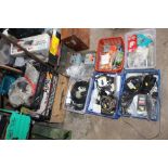 A QUANTITY OF TOOLBITS AND ELECTRICALS ETC