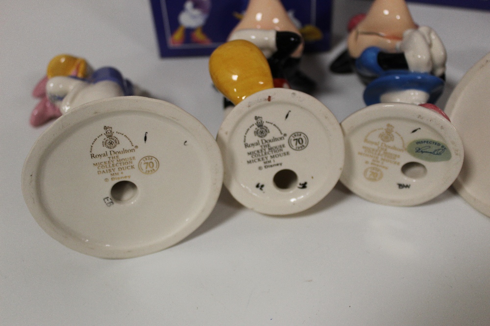 SIX BOXED ROYAL DOULTON MICKEY MOUSE COLLECTION FIGURES, ALL WITH GOLD BACKSTAMPS - MICKEY (MM1), - Image 3 of 4