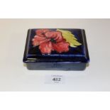 A MOORCROFT ANEMONE PATTERN LIDDED TRINKET BOX