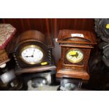 TWO SMALL MANTEL CLOCKS