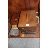 A COLLECTION OF LIDDED STORAGE BOXES (8)