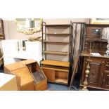 A RETRO TEAK MODULAR BOOKCASE SYSTEM WITH TWO CORNER PIECES