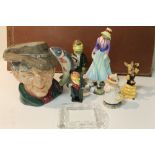A ROYAL DOULTON HOLLY HN3178 MARKED AS A SECOND, TOGETHER WITH ROYAL DOULTON TONY WELLER FIGURE,
