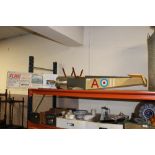 A FLAIR SCOUT SERIES PUPPETER MODEL AEROPLANE - CONTENTS UNCHECKED, APPROX L 110 CM