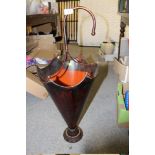 A MODERN METAL UMBRELLA SHAPED UMBRELLA STAND - H 79 CM