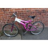 LADIES FULL SUSPENSION MOUNTAIN BIKE 262 WHEEL