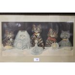 A SELECTION OF FRAMED AND GLAZED LOUIS WAIN PRINTS (6)