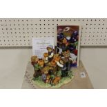 A LARGE BOXED GOEBEL FIGURE GROUP ENTITLED HAPPY HARVEST WITH CERTIFICATE