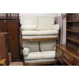 AN ERCOL COTTAGE STYLE THREE PIECE SUITE