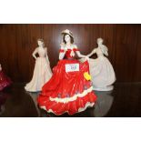 THREE COALPORT FIGURINES LADIES OF FASHION JACQUELINE, LADIES OF LEISURE BELL OF THE BALL, CLASSIC