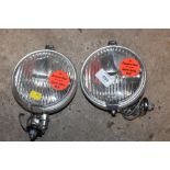 TWO WIPAC STAINLESS STEEL QUARTZ IODINE BULB LIGHTS