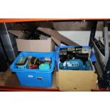A QUANTITY OF TOOLS AND PARTS ETC TO INCLUDE DRILL BITS, RYOBI, BLACK 7 DECKER JIGSAW ETC