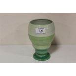 AN ART DECO SHELLEY CERAMIC VASE, HEIGHT 17.5 CM