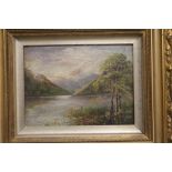 A COLLECTION OF TEN ASSORTED OIL PAINTINGS, LANDSCAPES ETC TO INCLUDE GILT FRAMED OIL ON BOARD OF AN