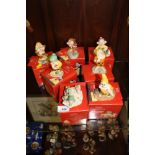 SEVEN ROYAL DOULTON SNOW WHITE AND THE SEVEN DWARVES FIGURES, ALL BOXED - AW SHUCKS (SW23),