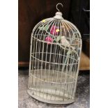 LARGE MIRRORED HANGING BIRD CAGE