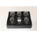 A BOXED SET OF SIX RENNIE MACKINTOSH CRYSTAL MILLENNIUM EDITION TUMBLERS