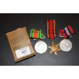A COLLECTION OF WWII MEDALS ETC.
