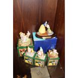 FIVE ROYAL DOULTON SNOW WHITE AND THE SEVEN DWARVES FIGURES, ALL BOXED - DOPEY'S FIRST KISS (SW21