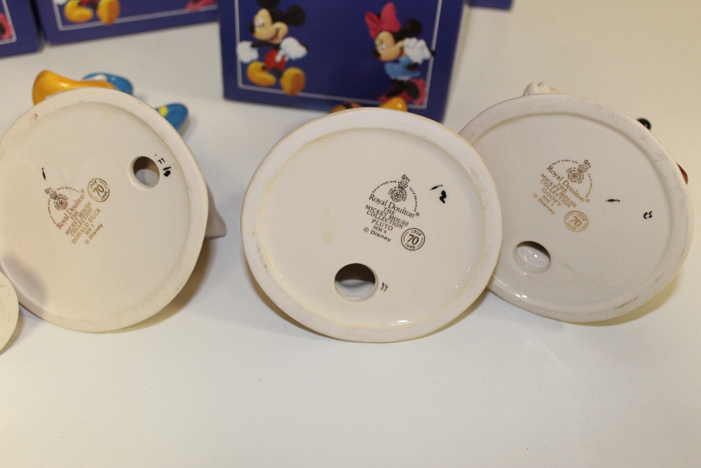SIX BOXED ROYAL DOULTON MICKEY MOUSE COLLECTION FIGURES, ALL WITH GOLD BACKSTAMPS - MICKEY (MM1), - Image 4 of 4