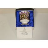 A BOXED COALPORT LIMITED EDITION COMMEMORATIVE WINSTON CHURCHILL GOBLET 268/1000