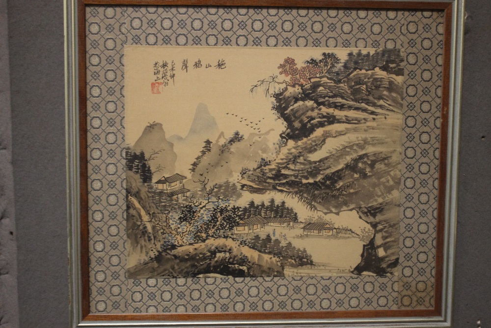 TWO FRAMED AND GLAZED ORIENTAL STYLE PICTURES - Image 4 of 5