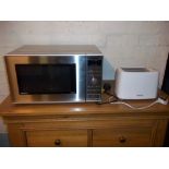 A PANASONIC MICROWAVE 800W AND A TOASTER