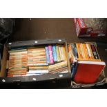 TWO TRAYS OF MAINLY PENGUIN BOOKS (TRAYS NOT INCLUDED)