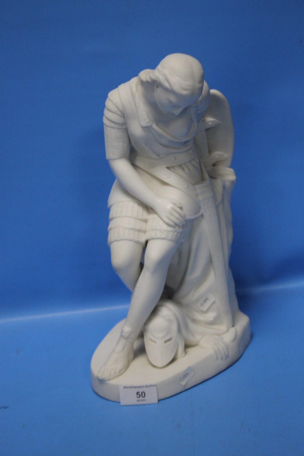 A PARIAN FIGURE BY JOHN BELL H 33.5 cm