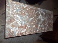 AN ANTIQUE MARBLE WASH STAND TOP