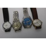 A QUANTITY OF VINTAGE WATCHES TO INCLUDE A LUMESA, A MOSER BRAILLE WATCH, AND AN ORIENT AUTOMATIC