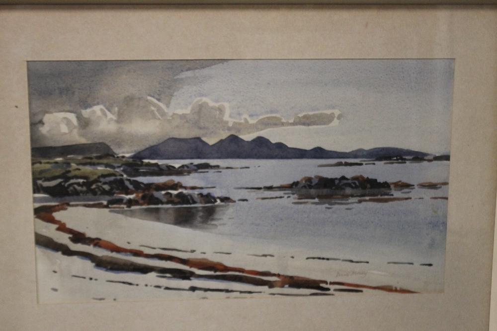 TWO FRAMED AND GLAZED WATERCOLOURS DEPICTING SEASCAPES ONE SIGNED DONALD MURRAY - Image 3 of 4