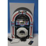 JIVE ROCK SIXTY TABLE TOP JUKEBOX, with bluetooth, radio, cd, MP3 & Aux-in playback