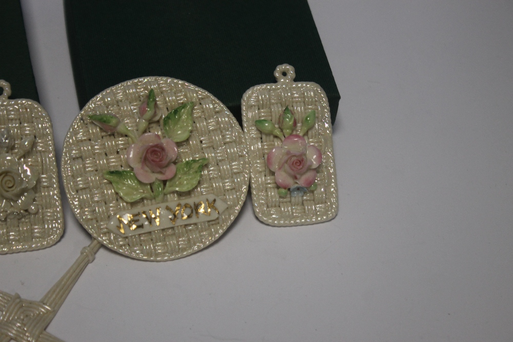 SIX BELLEEK TYPE PENDANTS - Image 4 of 6