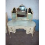 A LOUIS STYLE TRIPLE MIRROR DRESSING TABLE