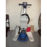 A NUMATIC INDUSTRIAL FLOOR CLEANER / POLISHER WITH SPARE POLISHING DISCS