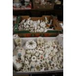 TWO TRAYS OF CRESTED WARE (TRAY NOT INCLUDED)