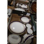TWO TRAYS OF ROYAL WORCESTER REGENCY TEA AND DINNERWARE (TRAYS NOT INCLUDED)