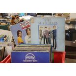 ABOUT 65 LP RECORDS AND 12" SINGLES MAINLY 60S, 70S, 80S TO INCLUDE BEATLES SGT. PEPPER, BARRY
