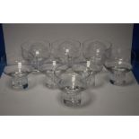 A SET OF EIGHT WEIGHTED GLASSES