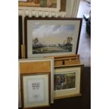 A QUANTITY OF ASSORTED PICTURES, PRINTS AND FRAMES