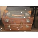 THREE VINTAGE SUITCASES