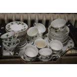 A TRAY OF COLCLOUGH TEA AND DINNERWARE (TRAY NOT INCLUDED)