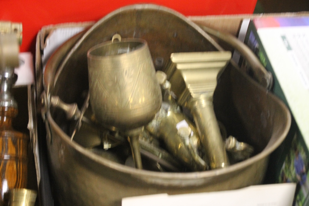 TWO TRAYS OF METALWARE, MAINLY BRASS (TRAYS NOT INCLUDED) - Image 6 of 6
