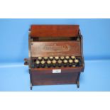 A CHILDS ANTIQUE YAMAHA MINIATURE TOY PUMP ORGAN 27.5 CM