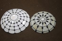 TWO DECO STYLE LAMPSHADES