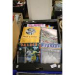 A TRAY OF ASSORTED FOOTBALL PROGRAMMES (TRAYS NOT INCLUDED)