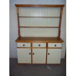 A SOLID PINE WELSH DRESSER